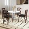Costway Rustic Dining Table Wooden Dining Table with Round Tabletop & Curved Trestle Legs Natural/Walnut/Black/White/White&Walnut/White&Natural